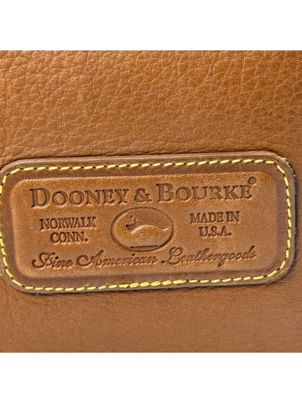 Dooney & Bourke Vintage AWL Tan Leather Bucket Tote Bag USA-Made - Picture 5 of 16